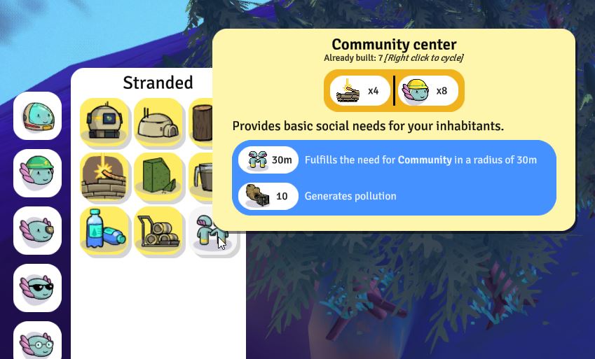 Improved build menu